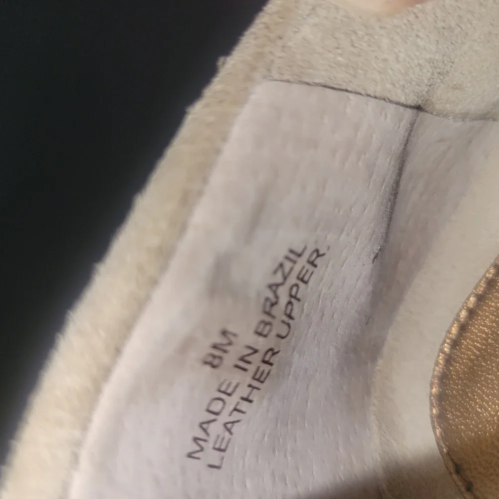 Sam Edelmann Tan Suede Fringe Wedge Moccasin Shoes 8M designer southwest western